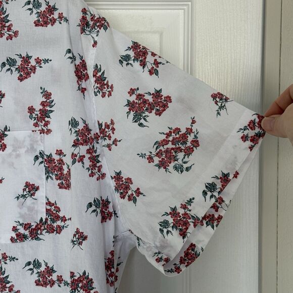 Men’s Abercrombie & Fitch Floral Half Button Pullover Short Sleeve Shirt Size XL - Picture 3 of 8